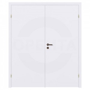 Дверь финская гладкая окрашенная двухстворчатая с четвертью Velldoris Белая