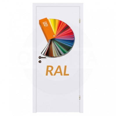 Дверь финская гладкая окрашенная по RAL с четвертью