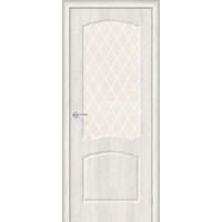 Межкомнатная дверь BRAVO Альфа 2 Casablanca со стеклом White Сrystal